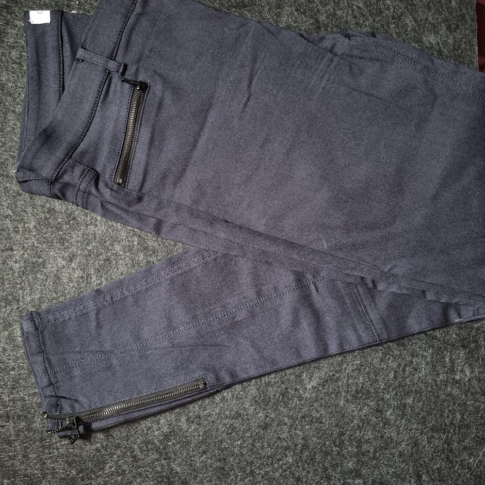 Calvin Klein Dark Gray Chinos with Zipper Accent